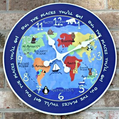 Kids World Map Clock